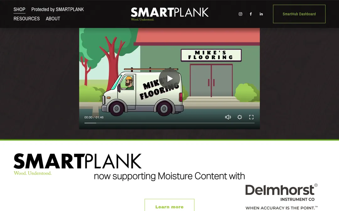 Smart Plank live homepage